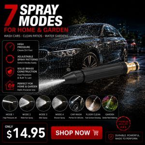 🔥Hot Sales 49% OFF💦 7 in 1 Powerful High-Pressure Home Car Wash & Garden Sprayer