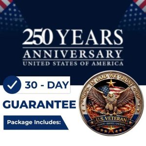 🔥Last Day 60% OFF 🔥 Honor America’s Heroes – 250 Years of Freedom Veteran Tribute Coin