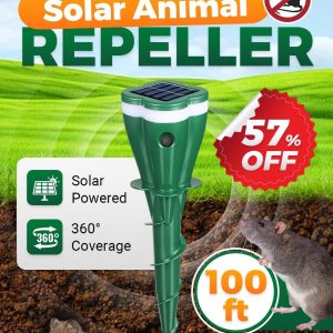 🌸Spring Sale 50 % OFF☘️Outdoors Solar Powered Waterproof Screw Mole Repellent
